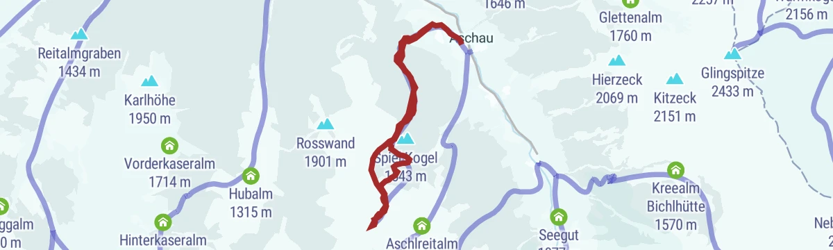 Route map: Hüttschlag: Karkogel, 2.087 m